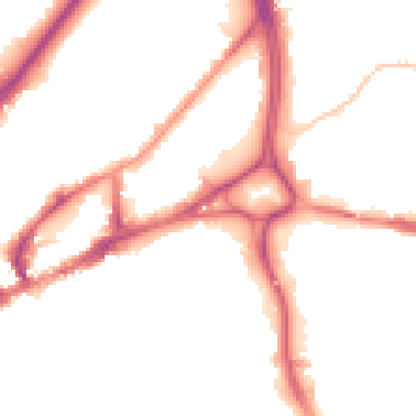 Night-time road noise heatmap for BS5 0BY