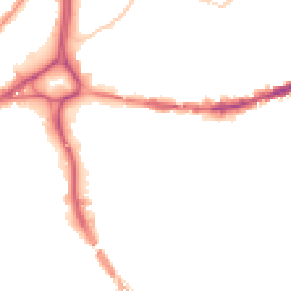 Night-time road noise heatmap for BS5 0BZ