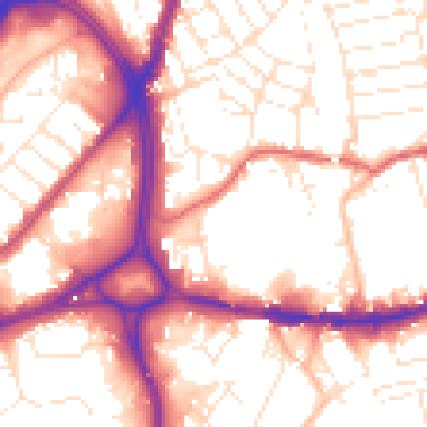 Daytime road noise heatmap for BS5 0DB
