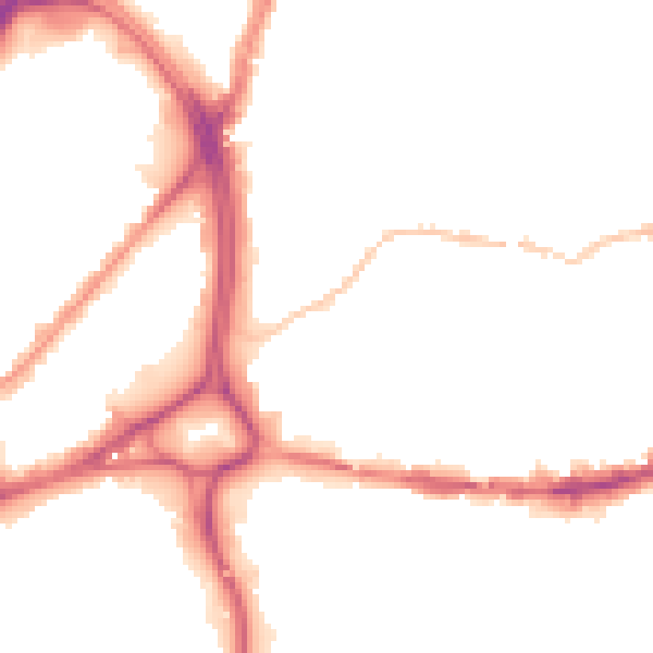 Night-time road noise heatmap for BS5 0DB