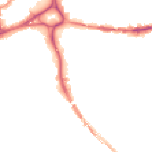 Night-time road noise heatmap for BS5 0DD