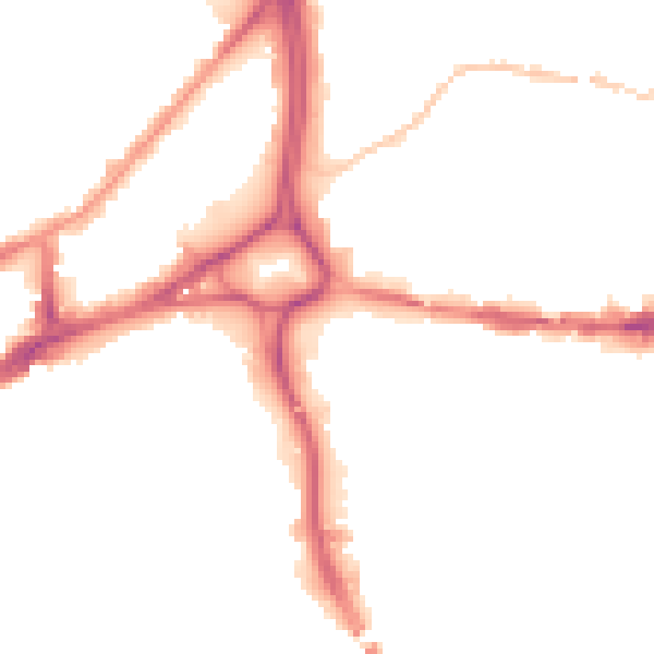Night-time road noise heatmap for BS5 0DG