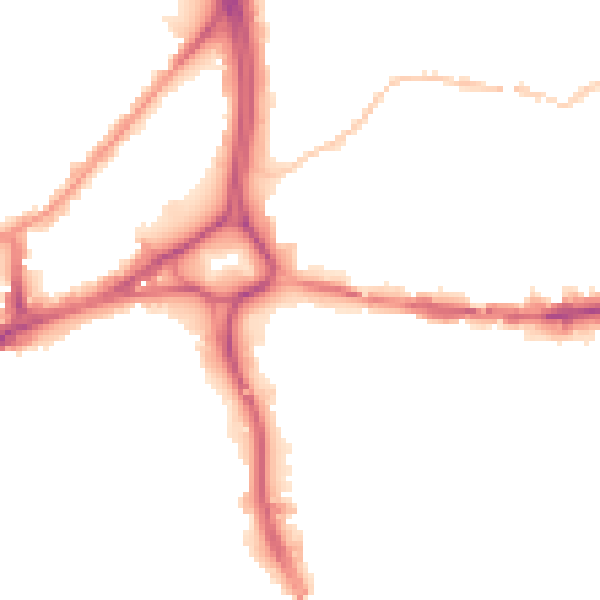 Night-time road noise heatmap for BS5 0DH