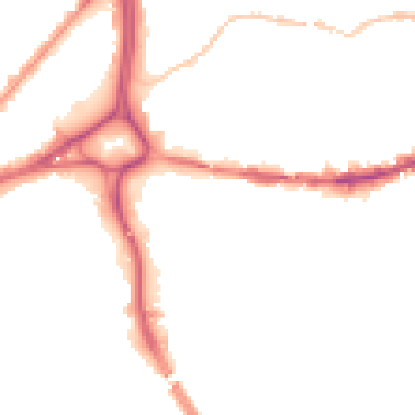 Night-time road noise heatmap for BS5 0DL