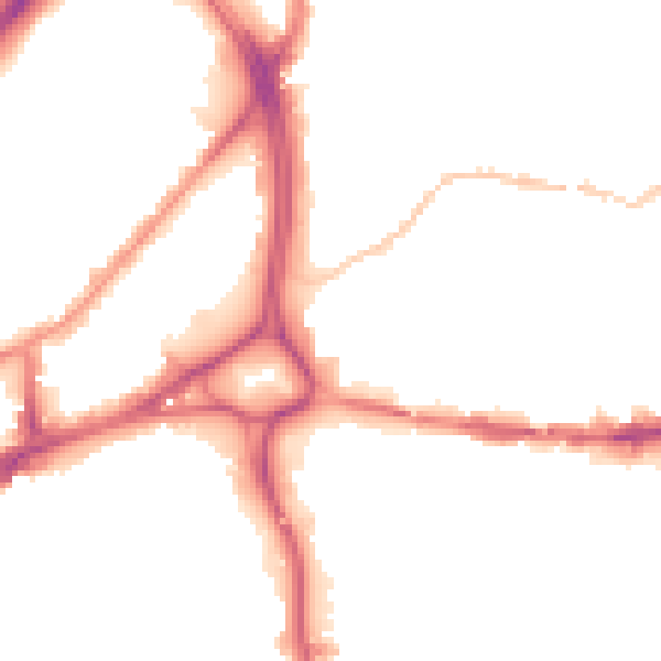 Night-time road noise heatmap for BS5 0DX