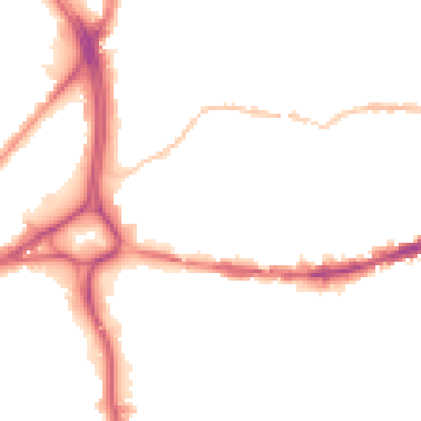 Night-time road noise heatmap for BS5 0EB