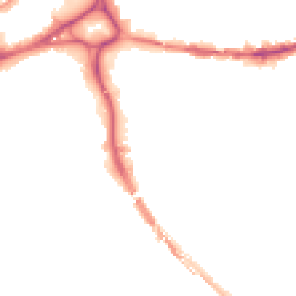 Night-time road noise heatmap for BS5 0ED
