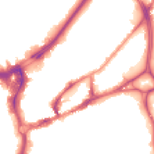 Night-time road noise heatmap for BS5 0EE