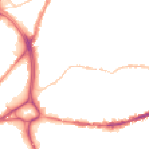 Night-time road noise heatmap for BS5 0EF