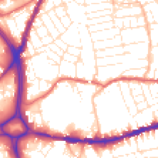 Daytime road noise heatmap for BS5 0EH