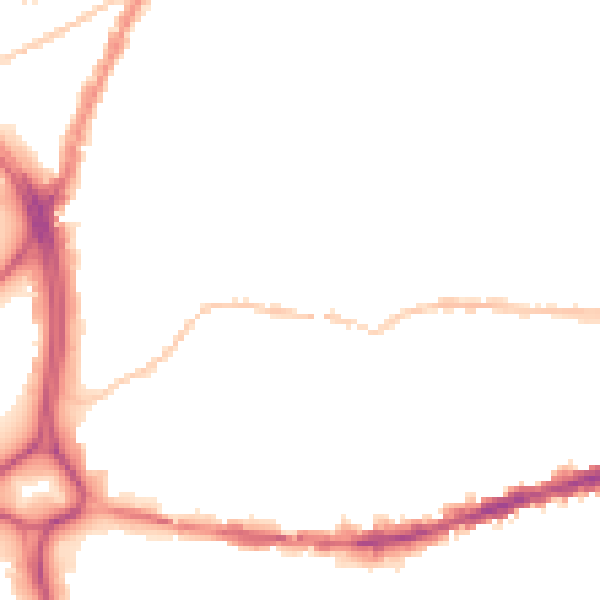 Night-time road noise heatmap for BS5 0EJ
