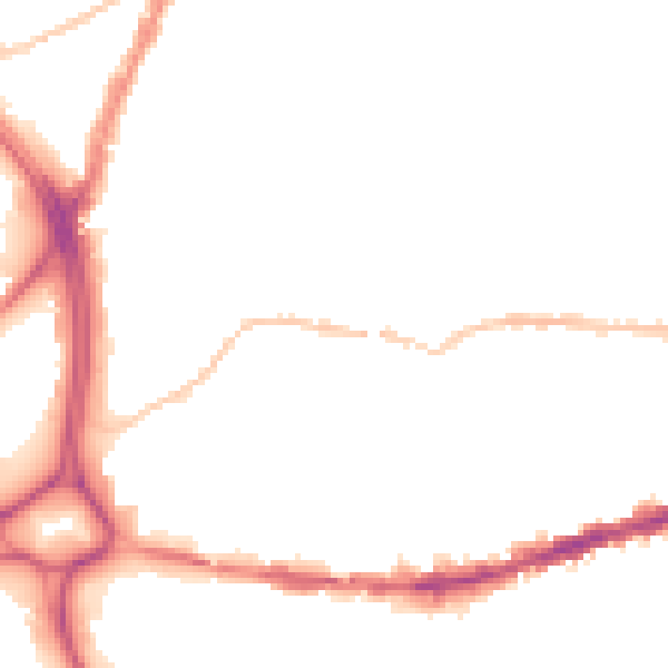 Night-time road noise heatmap for BS5 0EL