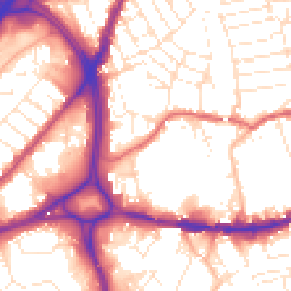 Daytime road noise heatmap for BS5 0ET