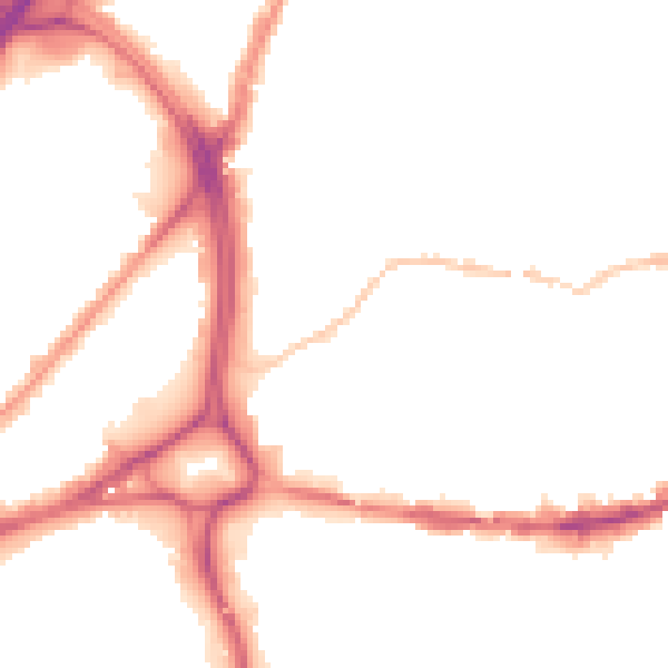 Night-time road noise heatmap for BS5 0ET