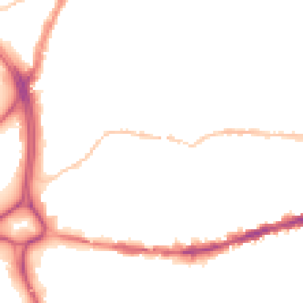 Night-time road noise heatmap for BS5 0EW