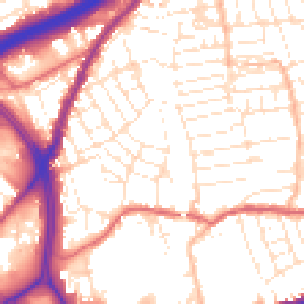 Daytime road noise heatmap for BS5 0HP
