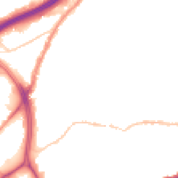 Night-time road noise heatmap for BS5 0HP