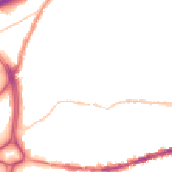 Night-time road noise heatmap for BS5 0HT