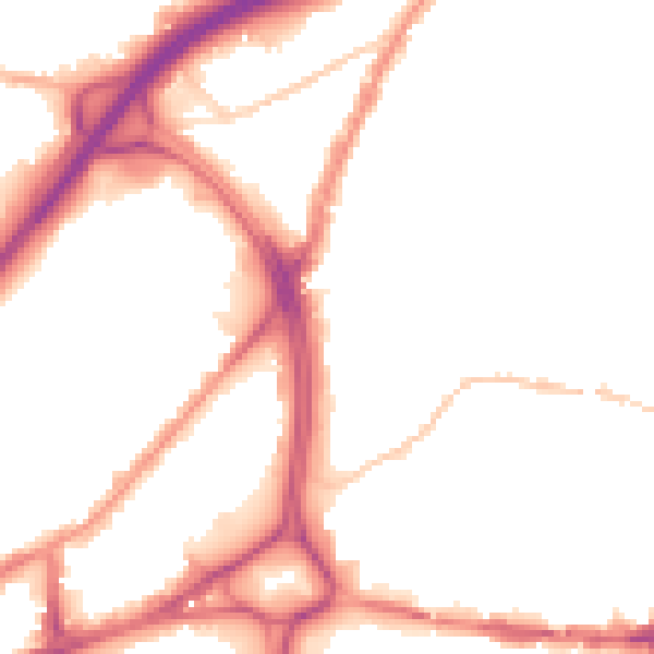 Night-time road noise heatmap for BS5 0JN