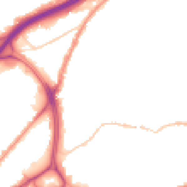 Night-time road noise heatmap for BS5 0JS
