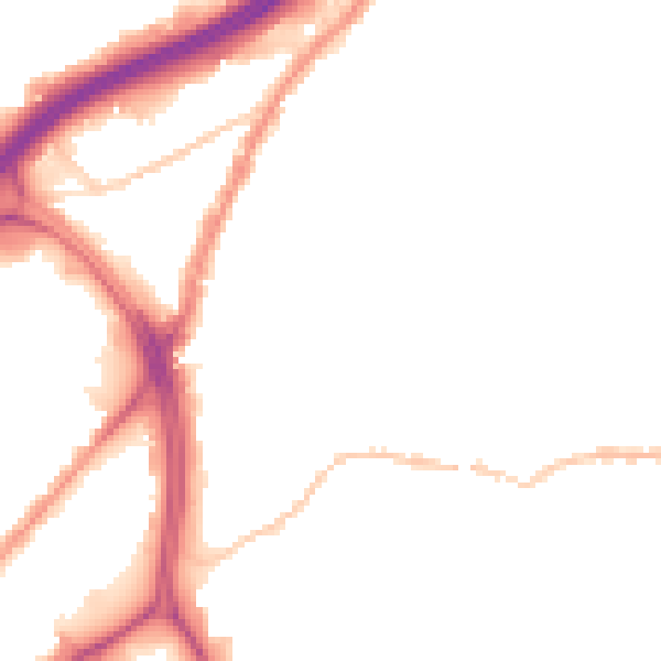 Night-time road noise heatmap for BS5 0JX