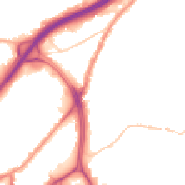 Night-time road noise heatmap for BS5 0PB