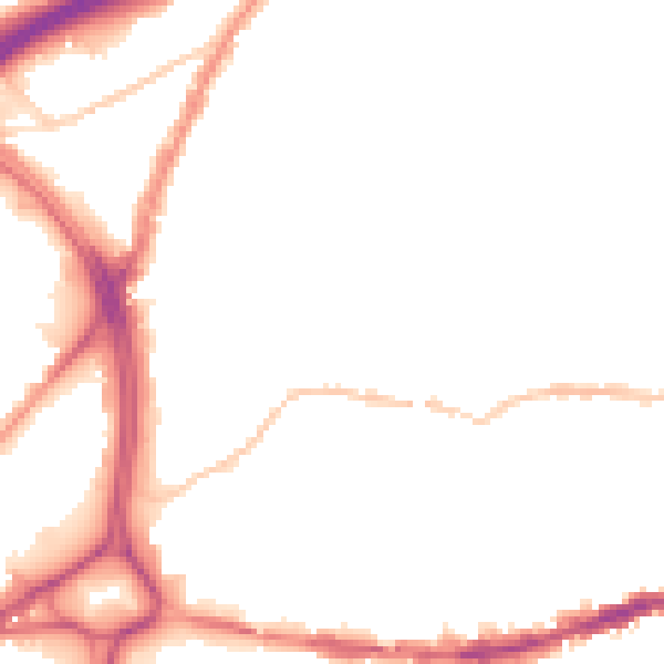 Night-time road noise heatmap for BS5 0RD