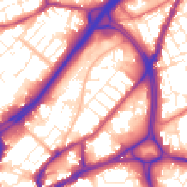 Daytime road noise heatmap for BS5 0UZ