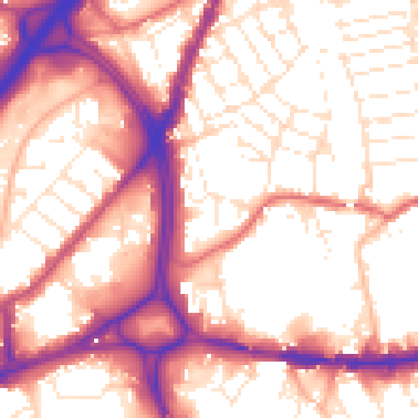 Daytime road noise heatmap for BS5 0XJ