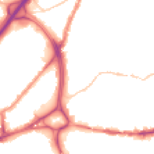 Night-time road noise heatmap for BS5 0XJ