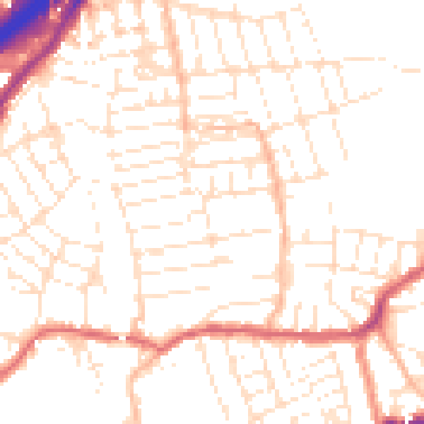 Daytime road noise heatmap for BS5 6BB