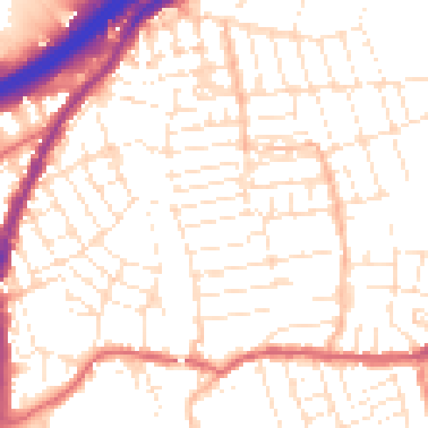 Daytime road noise heatmap for BS5 6BZ