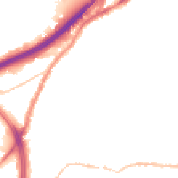 Night-time road noise heatmap for BS5 6DJ
