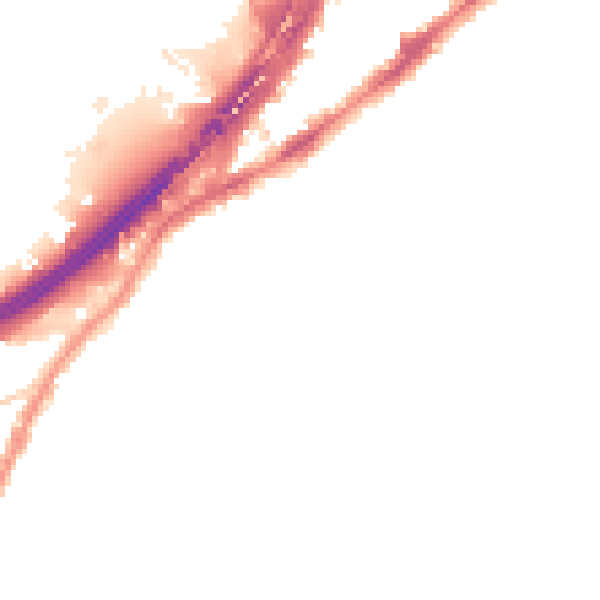 Night-time road noise heatmap for BS5 6DR