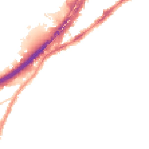 Night-time road noise heatmap for BS5 6DS