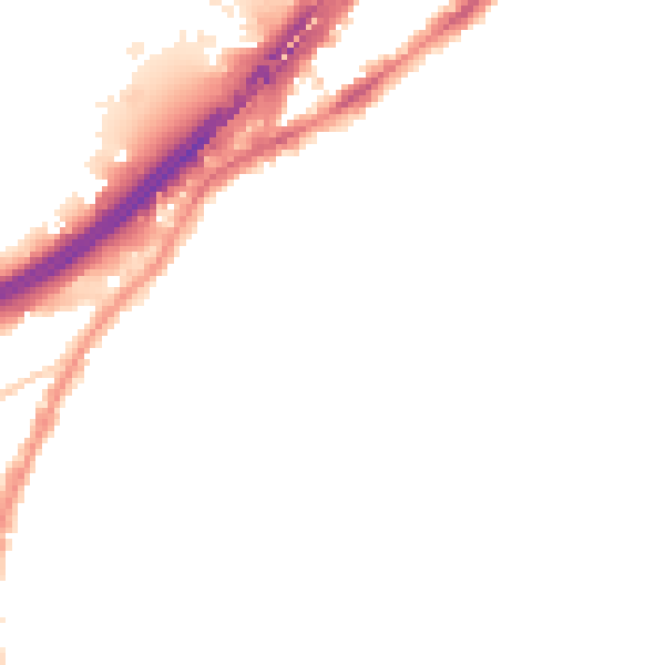 Night-time road noise heatmap for BS5 6ES