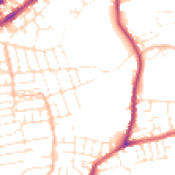Daytime road noise heatmap for BS5 6FL