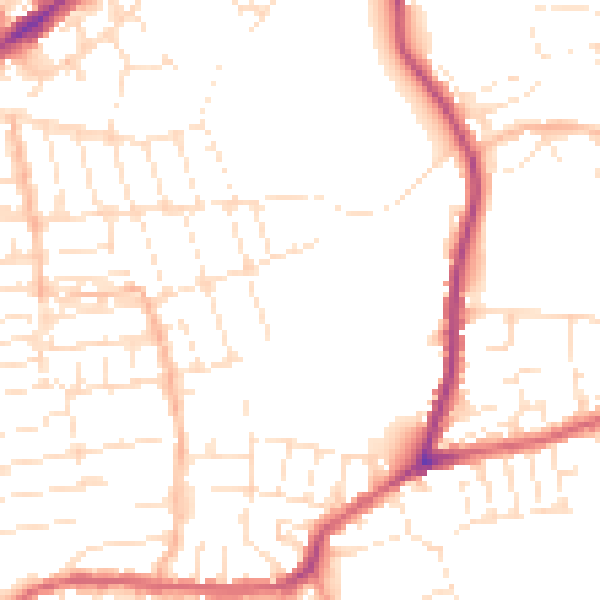 Daytime road noise heatmap for BS5 6FN