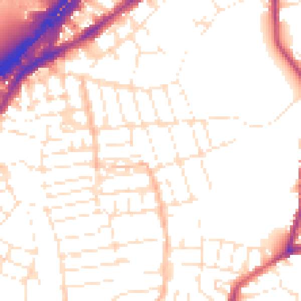 Daytime road noise heatmap for BS5 6HB
