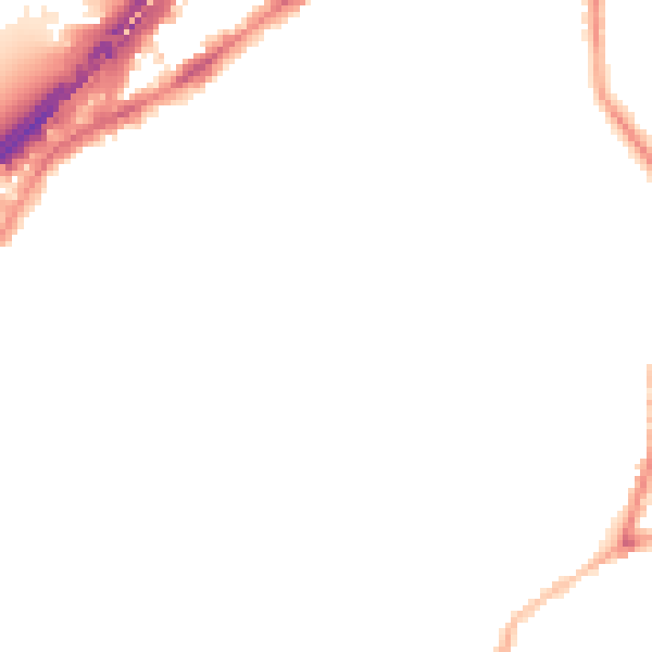 Night-time road noise heatmap for BS5 6HB