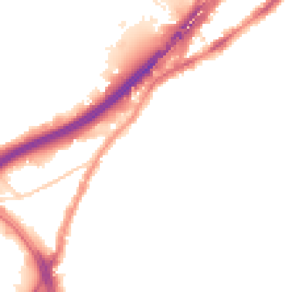 Night-time road noise heatmap for BS5 6HU
