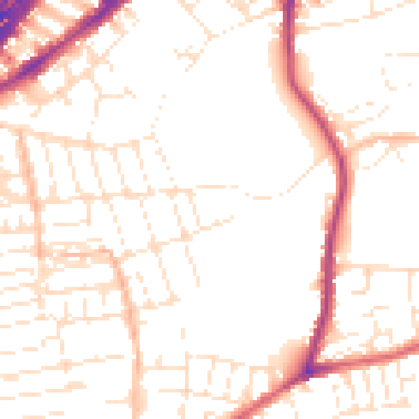 Daytime road noise heatmap for BS5 6HW