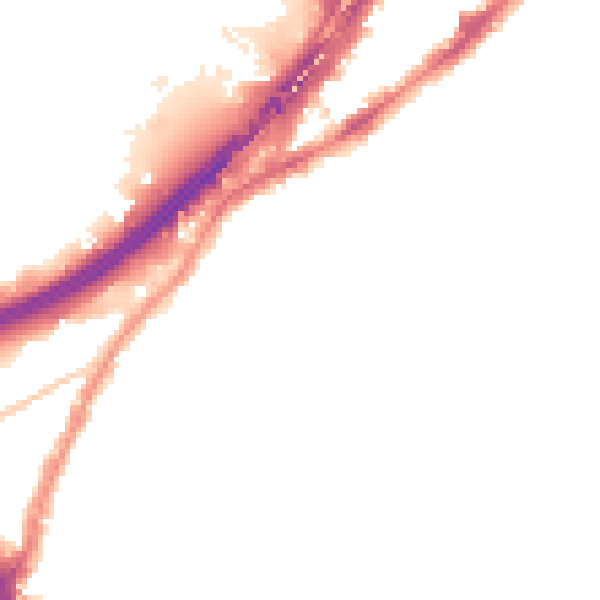 Night-time road noise heatmap for BS5 6JL