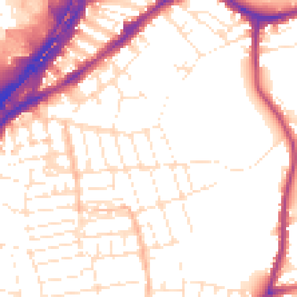 Daytime road noise heatmap for BS5 6JN
