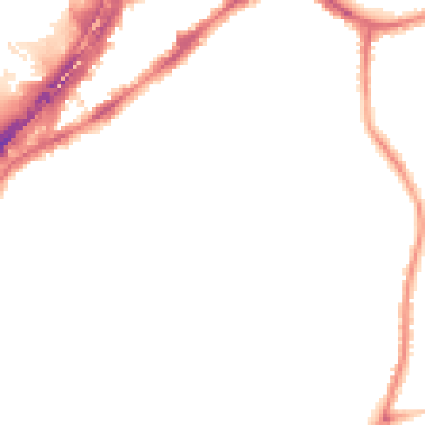 Night-time road noise heatmap for BS5 6JN