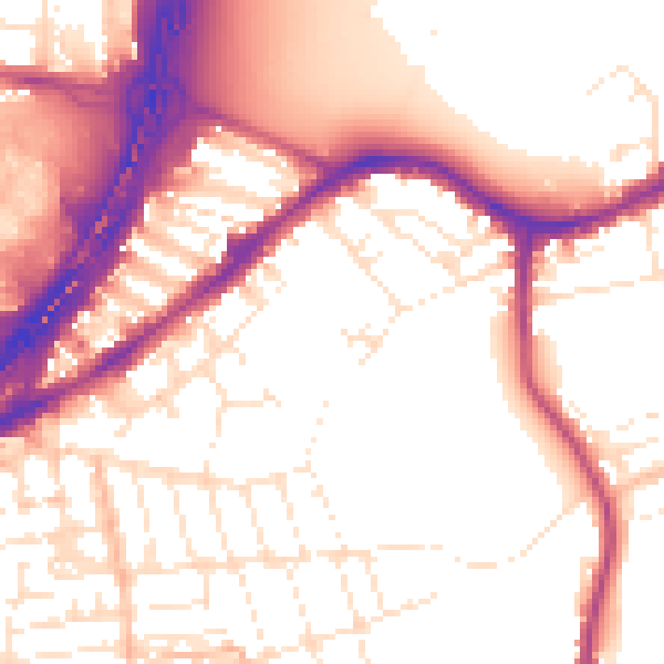 Daytime road noise heatmap for BS5 6LT