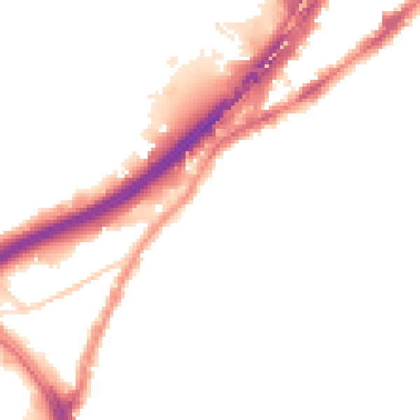 Night-time road noise heatmap for BS5 6NG