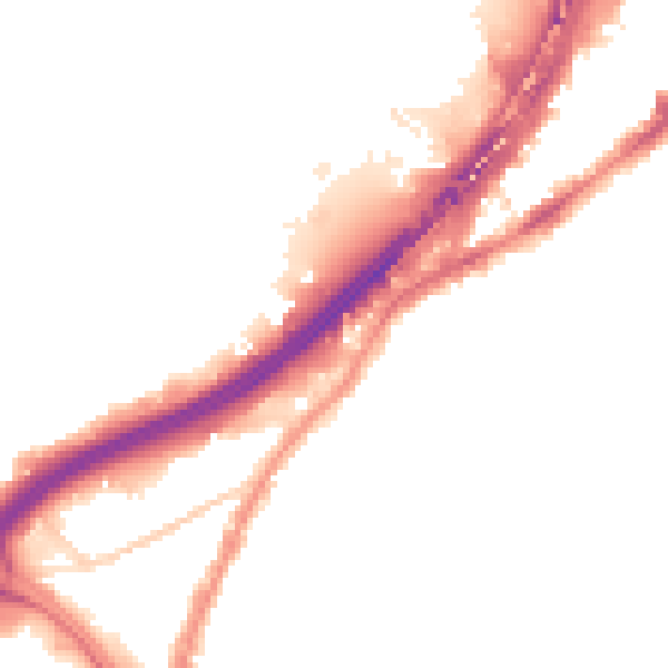 Night-time road noise heatmap for BS5 6NJ