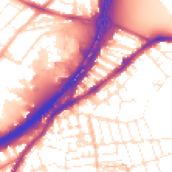 Daytime road noise heatmap for BS5 6PF
