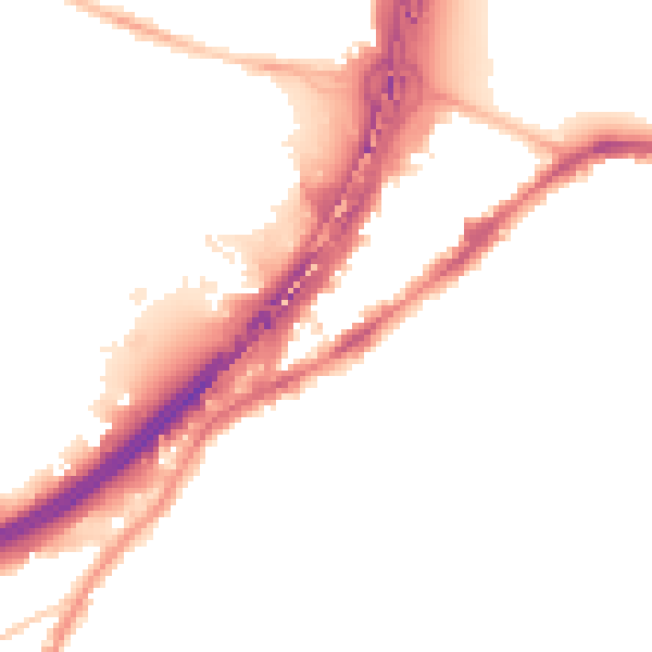 Night-time road noise heatmap for BS5 6PF